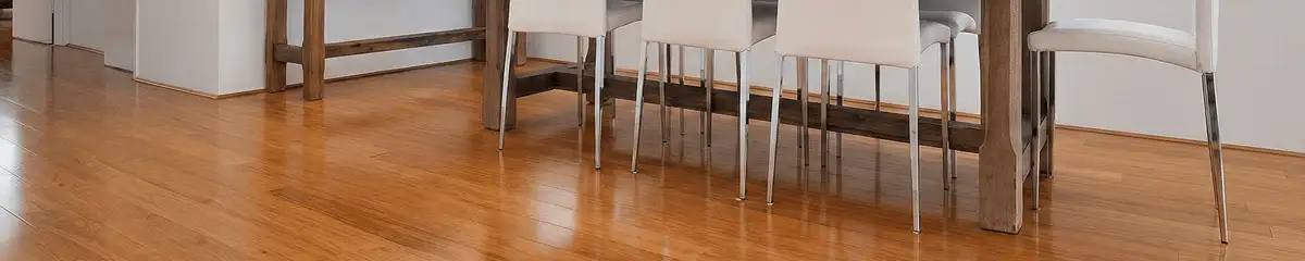 Professionally installed and refinished bamboo flooring in a residential home, showcasing smooth finish and natural wood tones in Spokane, WA
