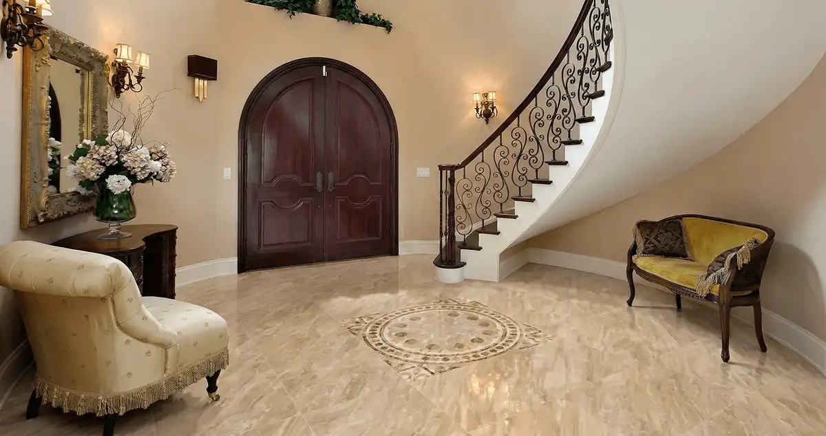 Entrance hall with professionally installed ceramic tile flooring in Spokane WA