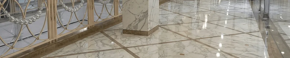Beautiful marble floor professionally installed in Spokane, WA