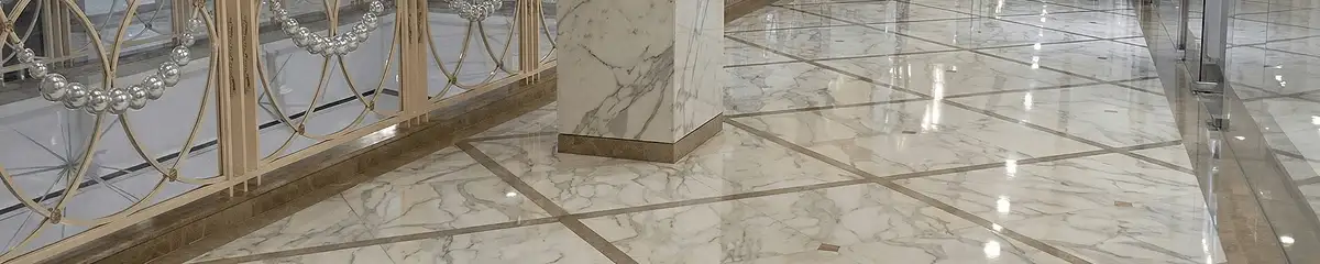 Beautiful marble floor professionally installed in Spokane, WA
